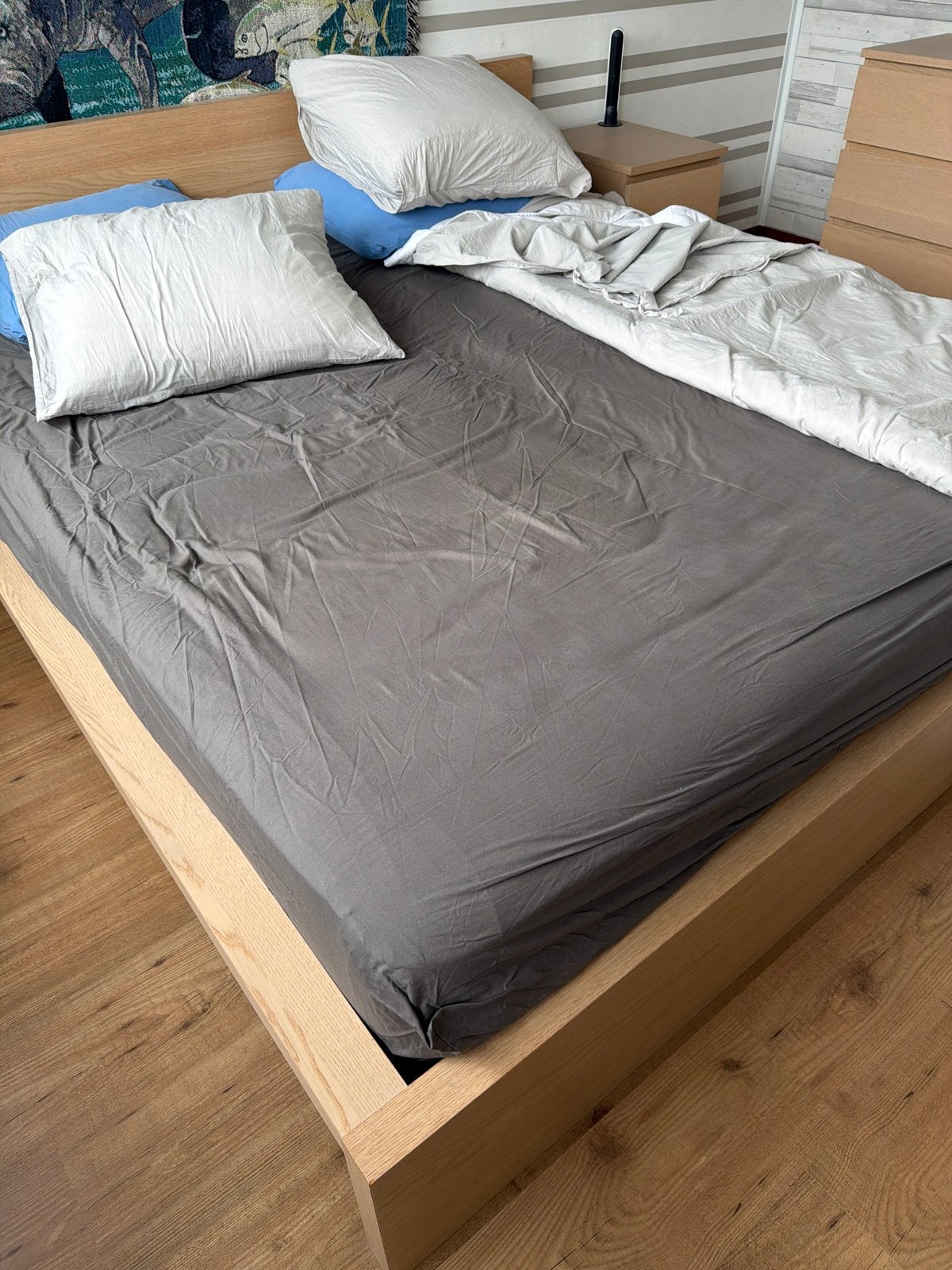 Tweepersoonsbed 180x200 cm met nachtkastjes, Ophalen, Gebruikt, Overige kleuren, Tweepersoons