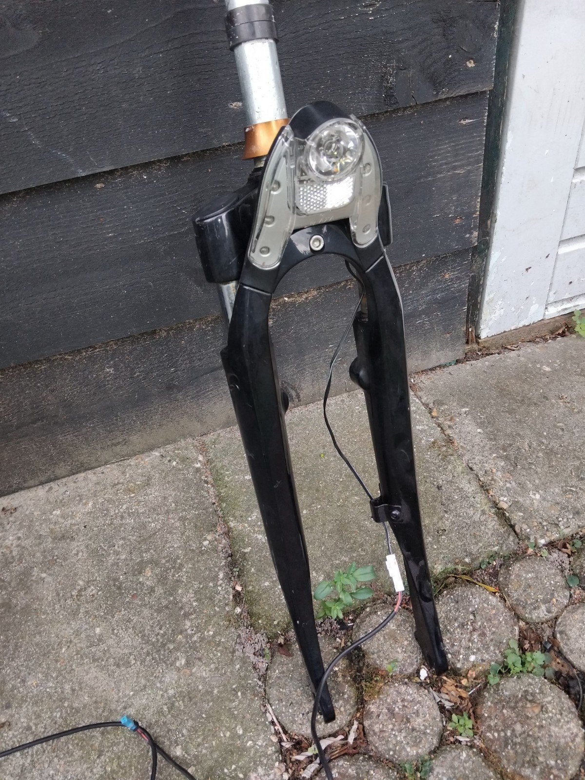 Een keurig nette voorvork van een sparta speciaal e bike, Ophalen, Stuur, Sparta, Aluminium