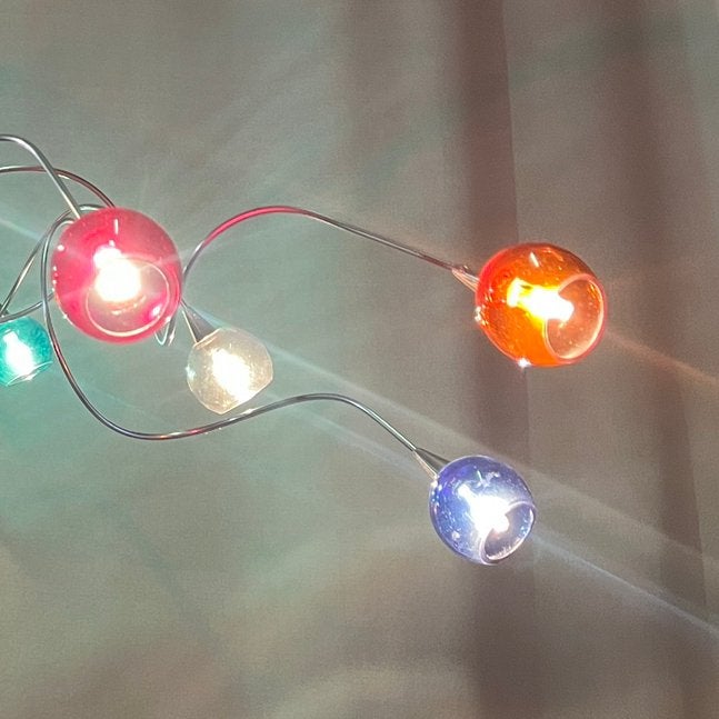 Harco Loor jaren 90 postmoderne vintage hanglamp, Gebruikt, Ophalen of Verzenden, Postmodern, Overige fittingen