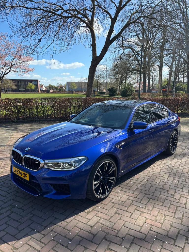 BMW 5-Serie M5 600pk Xdrive Aut. 2018 Blauw, Automaat, 2000 kg, Leder, Vierwielaandrijving
