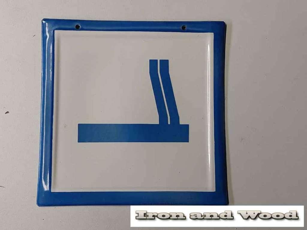 Vintage wandbord - afm: 24 x 24 cm - sigaret - oud emaille, Metaal, Gebruikt, 24 cm, Vintage