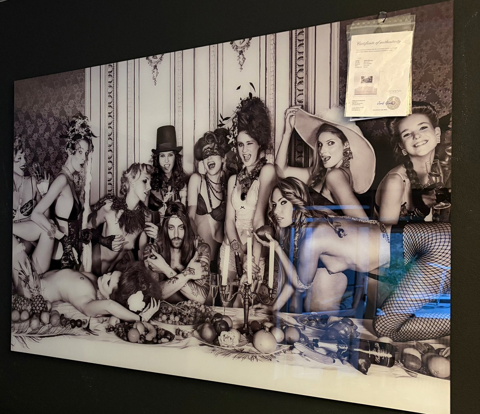 Jordi Gomez - GN 4207 Last Supper - 150x100 Plexiglas - Orig, Ophalen of Verzenden, Foto, Fotografie, Met echtheidscertificaat