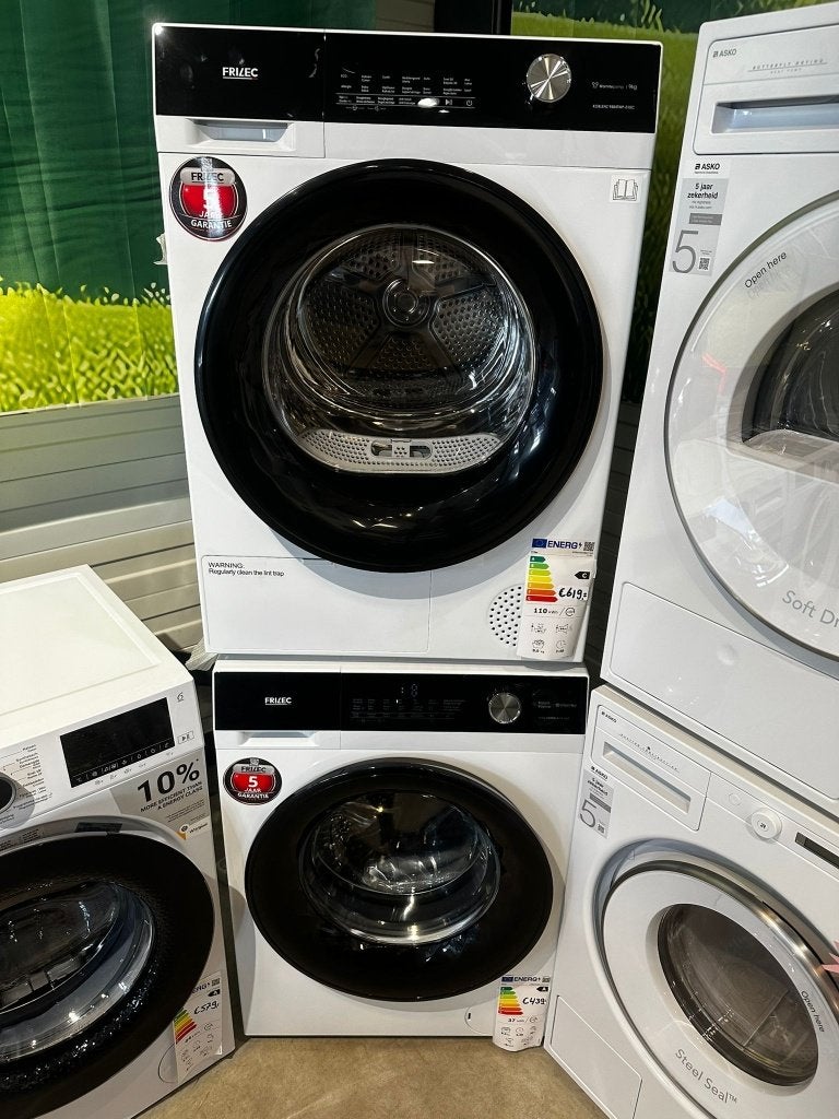 Nieuwe wasmachine + droger set van frilec 5 jaar garantie