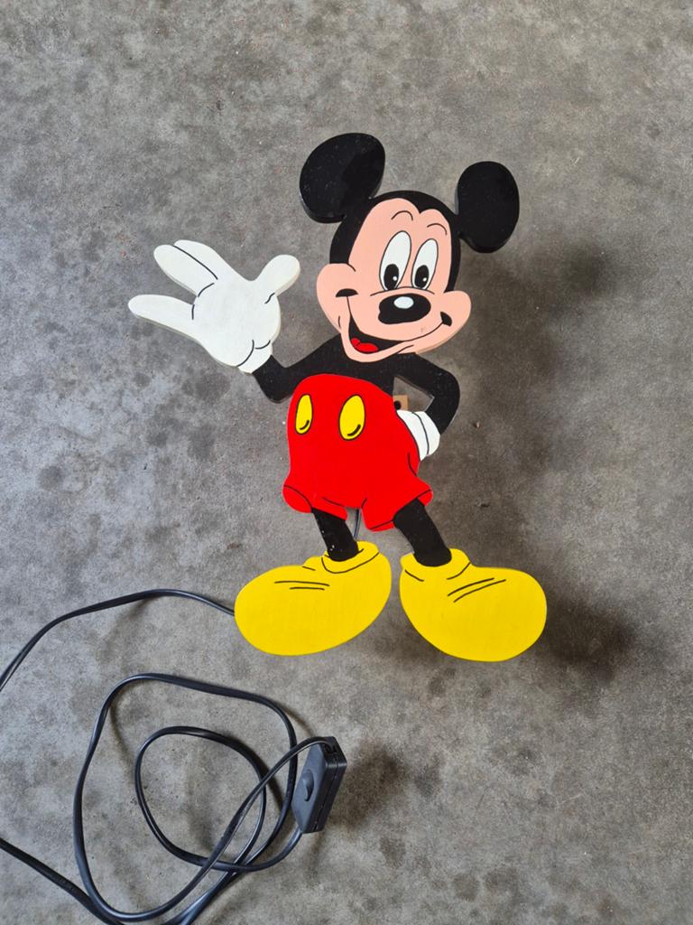Mickey Mouse wandlamp - Disney decoratie, Ophalen of Verzenden, Gebruikt, Vintage Disney, Cartoon
