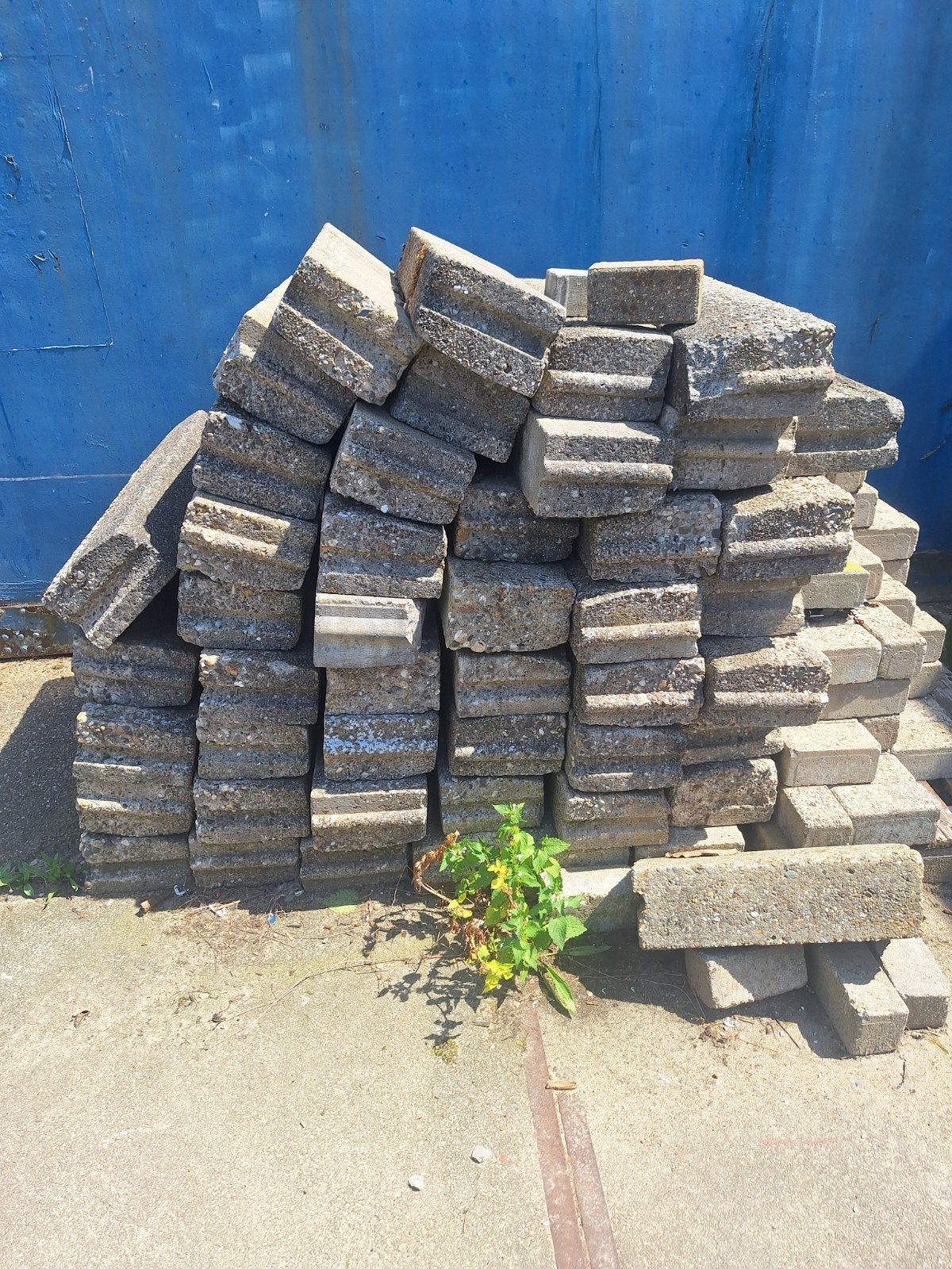 Betonbanden 18/20x25x100 - 120 stuks, Tuin en Terras, Tegels en Klinkers, Ophalen, Gebruikt, Overige materialen, Overige typen