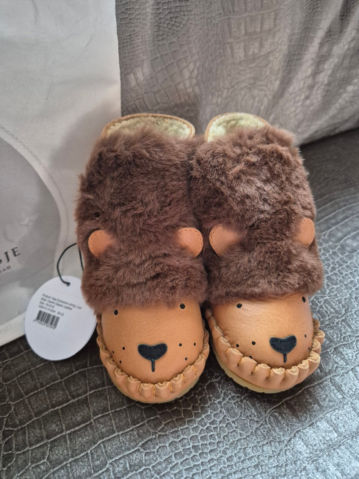 Nieuwe Donsje Kapi Exclusive Booties Leo Camel Leathe, Jongen of Meisje, Nieuw, Donsje Amsterdam, Ophalen of Verzenden