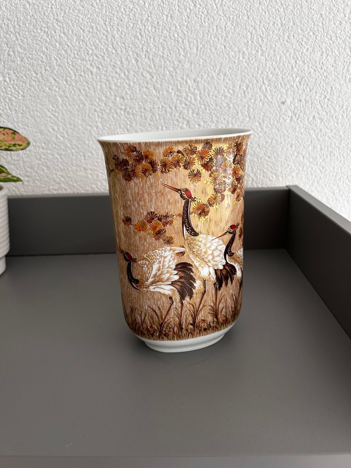 Kaiser Porseleinen Vaas "Paradiso" met Kraanvogels, Ophalen