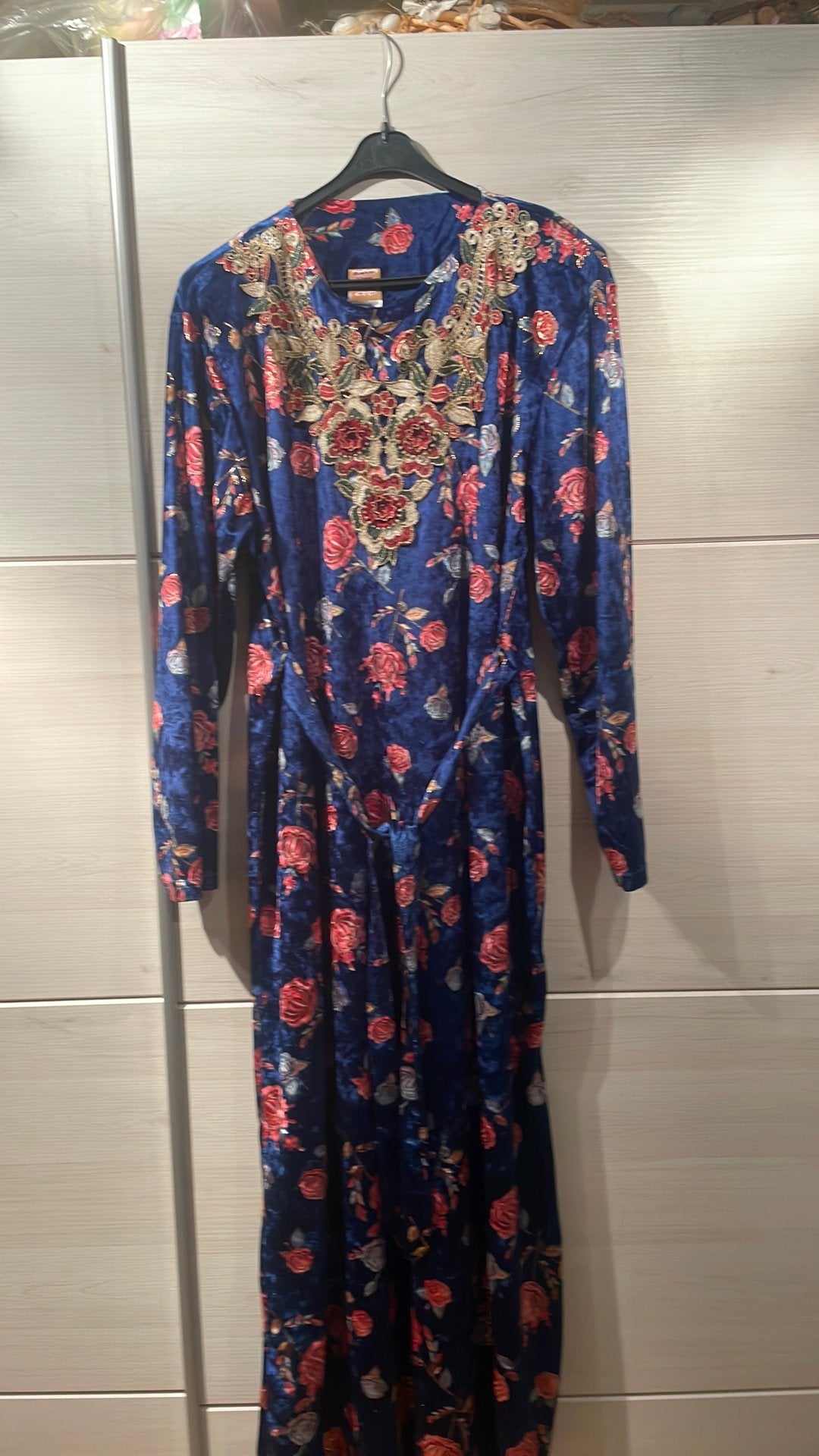 Prachtig mooie lange jurk, Maat 46/48 (XL) of groter, Zo goed als nieuw, Onder de knie, Meerkleurig