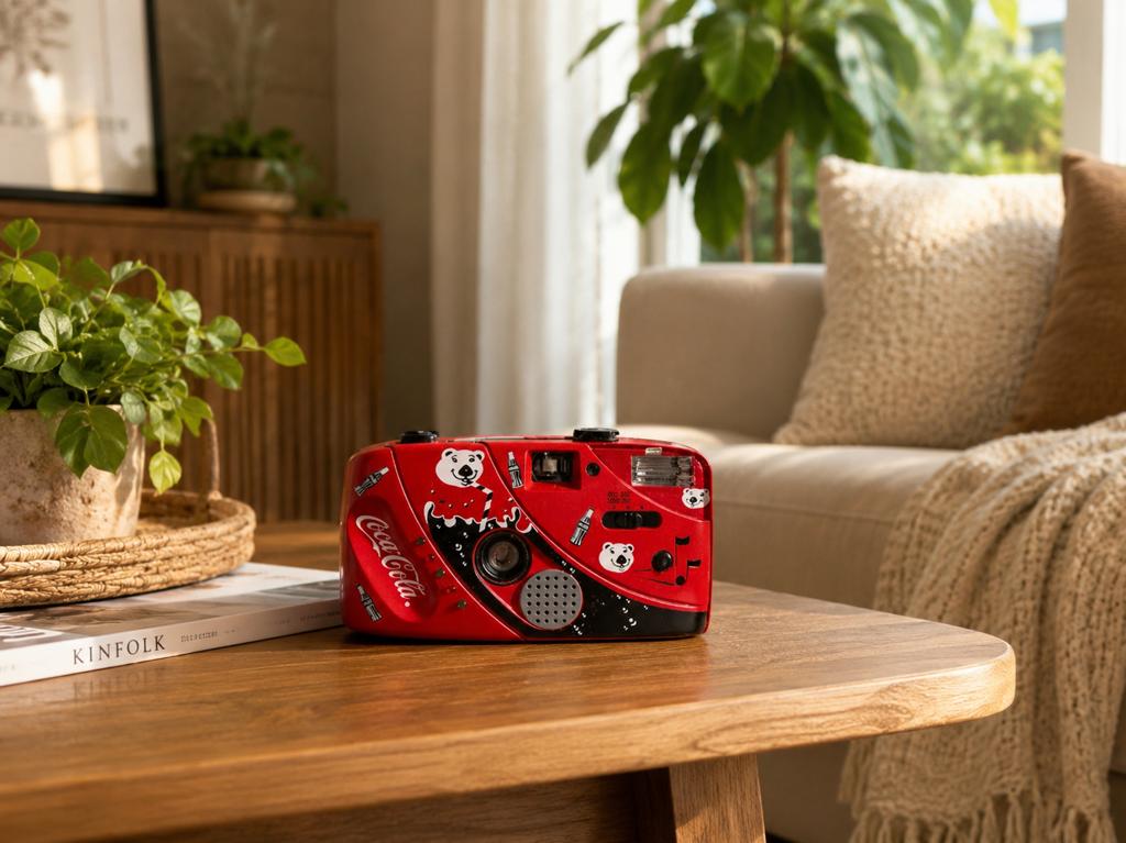 Vintage Coca-Cola Wegwerpcamera - IJsbeer Editie, Ophalen of Verzenden, Compact, Overige Merken
