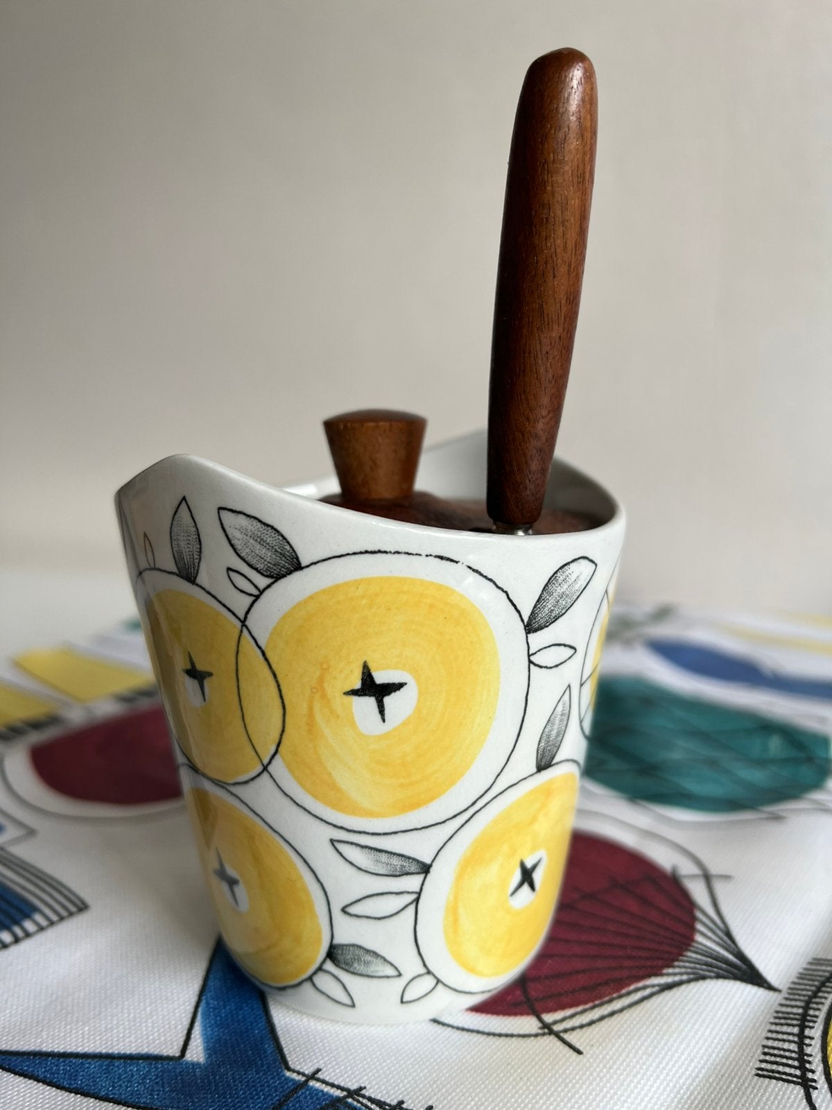 Vintage Rörstrand Picknick Lemon Marmeladepot M. Westman 50s, Antiek en Kunst, Ophalen of Verzenden