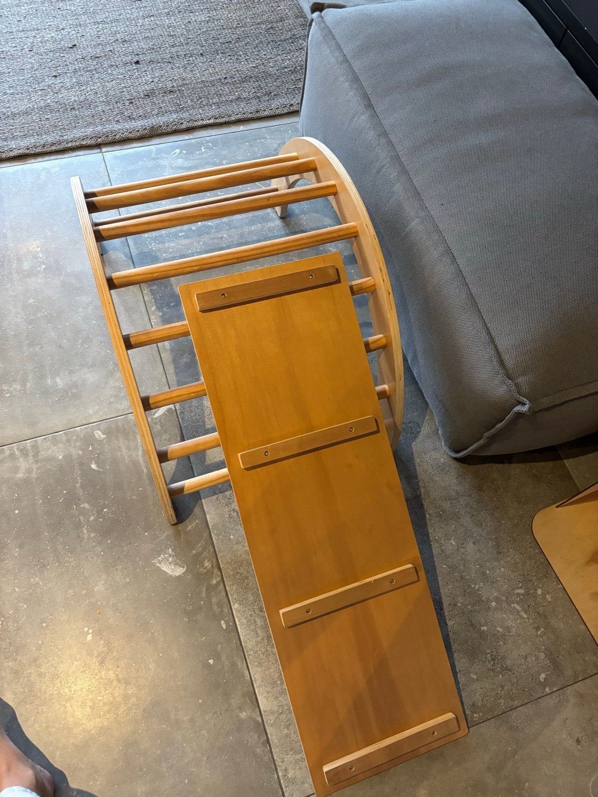 Houten klimrek met glijbaan voor kinderen, Kinderen en Baby's, Speelgoed | Buiten | Speeltoestellen, Ophalen, Gebruikt, Glijbaan