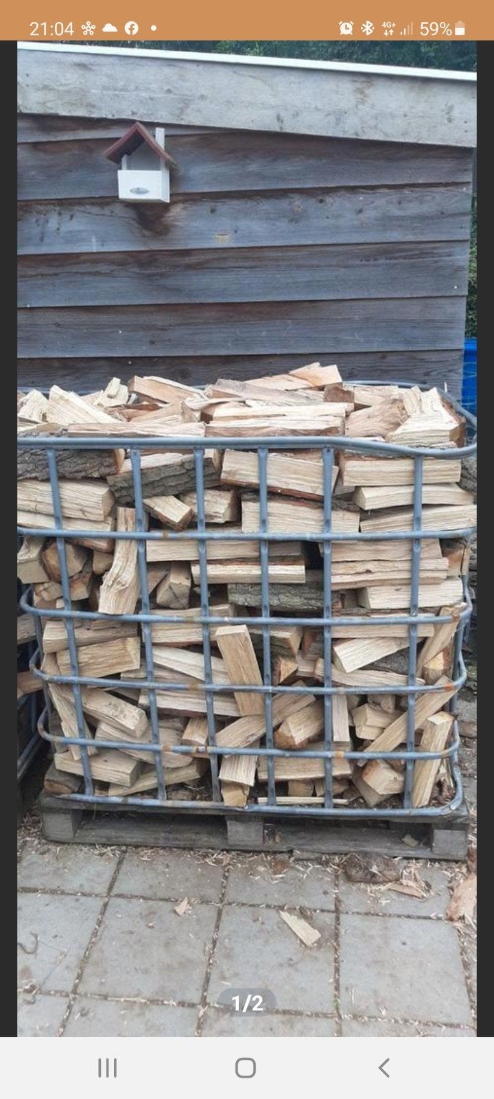 Laatste kratten droog eiken/beuken GRATIS BEZORGD, Minder dan 3 m³, Ophalen of Verzenden, Eikenhout, Blokken