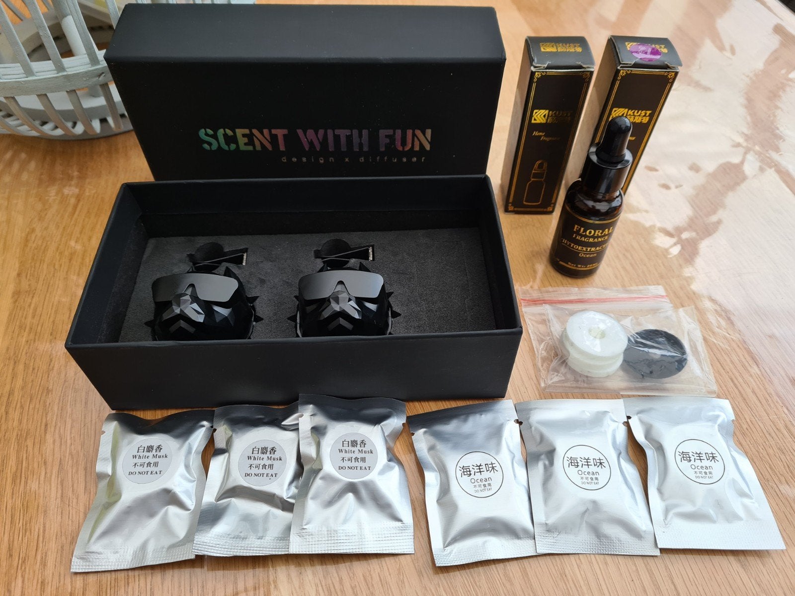 NIEUW Set Scent with Fun desin Cat diffuser Bulldog, Ophalen, Nieuw