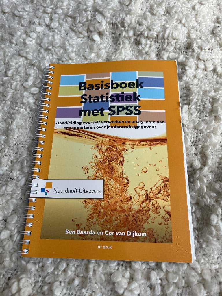 Basisboek statistiek met SPSS, Zo goed als nieuw, Noordhoff Uitgevers, Beta, HBO