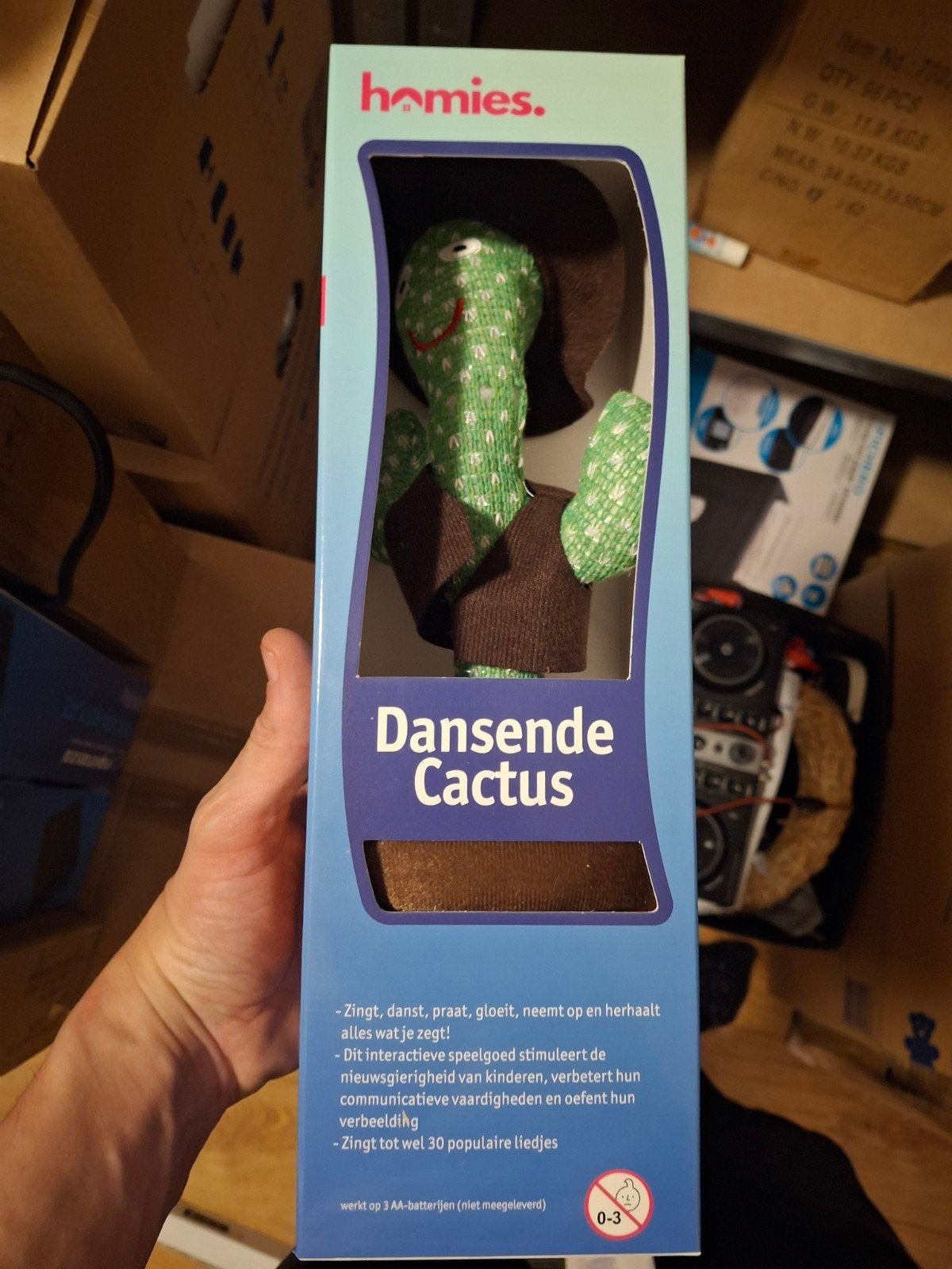 Nieuwe Dansende Cactus - Zingende en pratende knuffel, Ophalen of Verzenden, Nieuw, Overige typen, Met licht