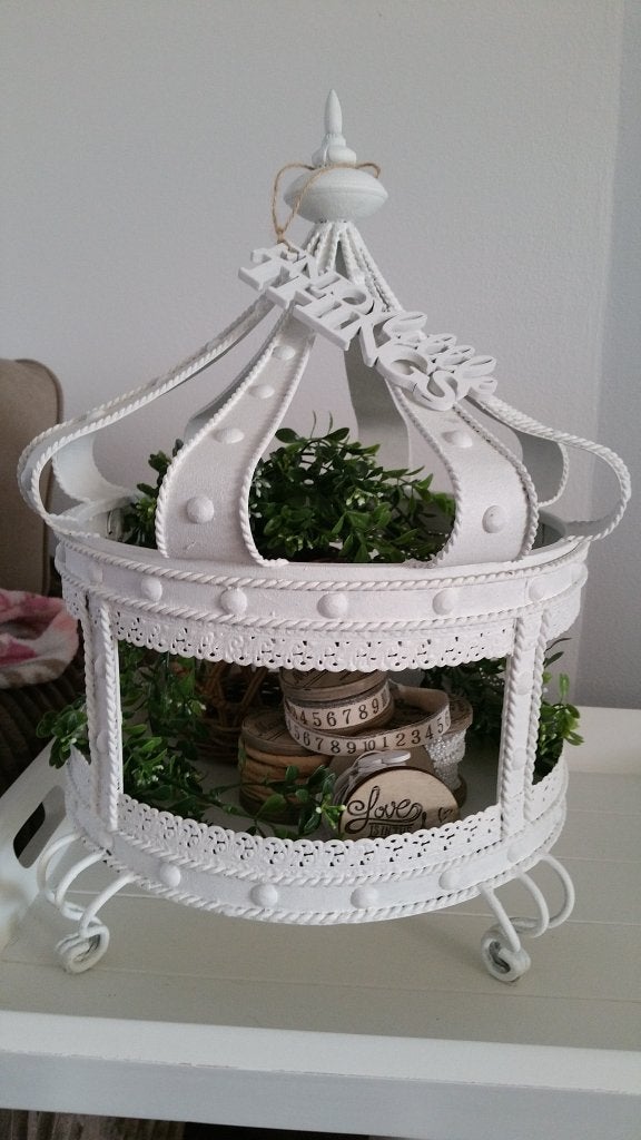 Kaarsenhouder/bak kroon voor kaarsen en accessoires, Ophalen, Gebruikt, Wit