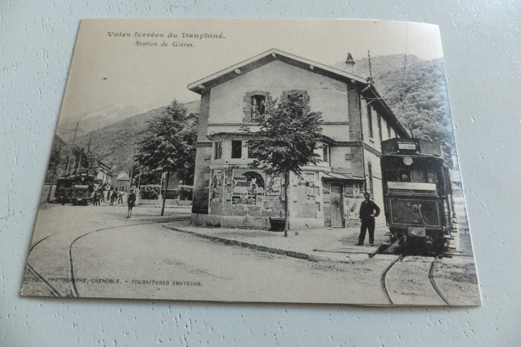 Frankrijk Gières station spoorwegen electrische tram kaart, Verzamelen, Spoorwegen en Tramwegen, Ophalen of Verzenden, Gebruikt
