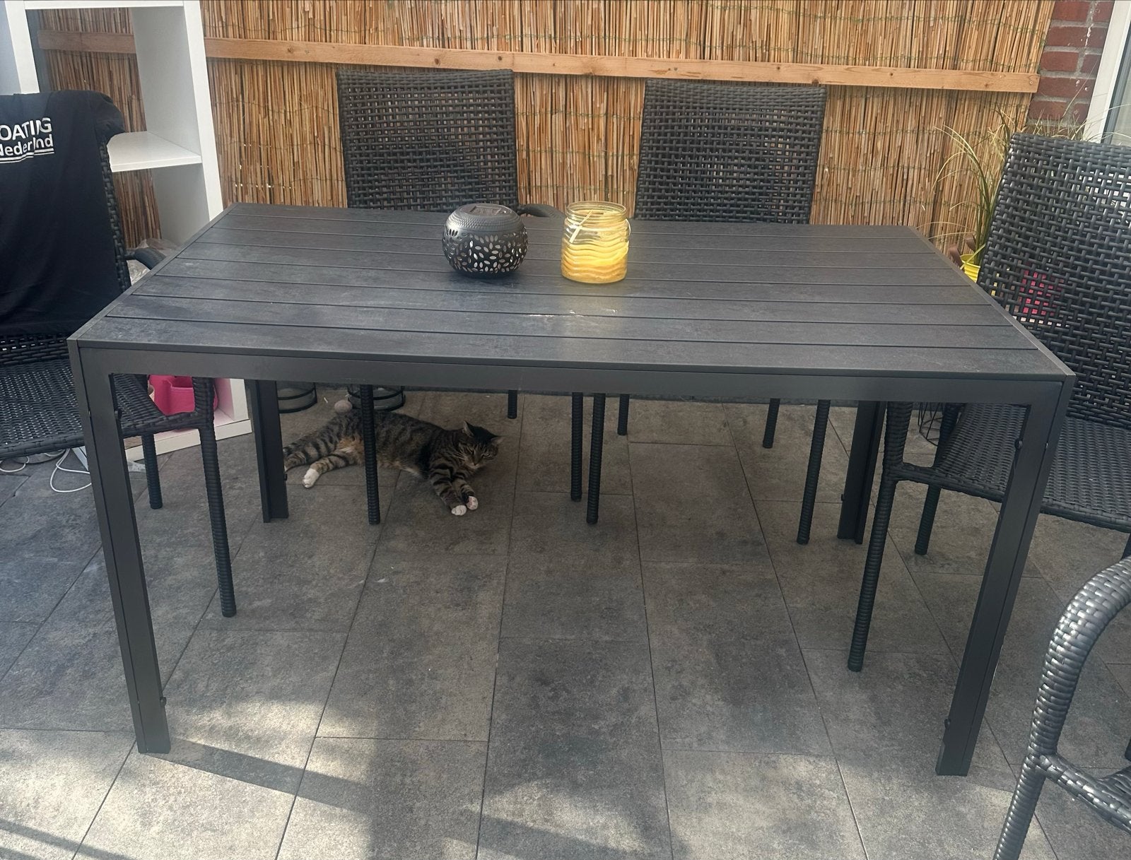 Tafel, Ophalen, Gebruikt, Rechthoekig, Aluminium