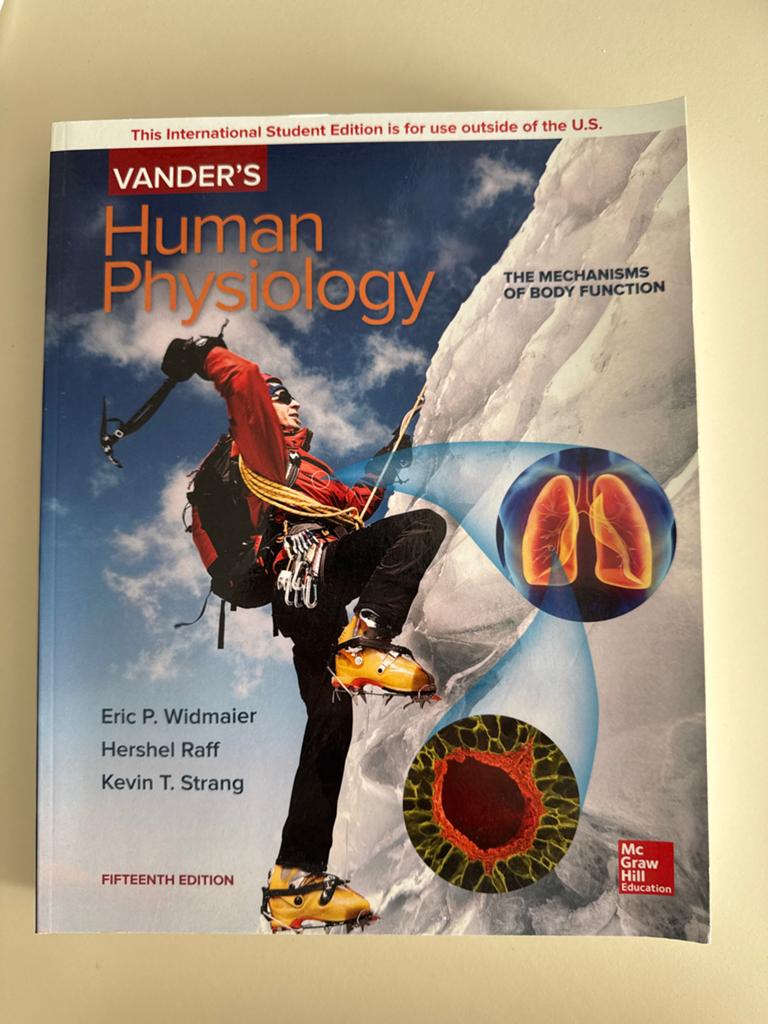 Vander's Human Physiology - 15e editie, Ophalen of Verzenden, Beta, Zo goed als nieuw, HBO