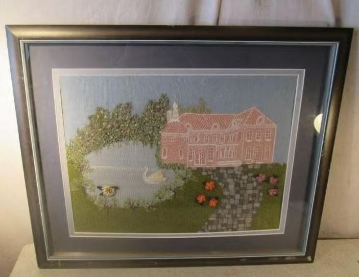 Mooi Kunstig Handwerk in Fotolijst - 64x52, Ophalen of Verzenden
