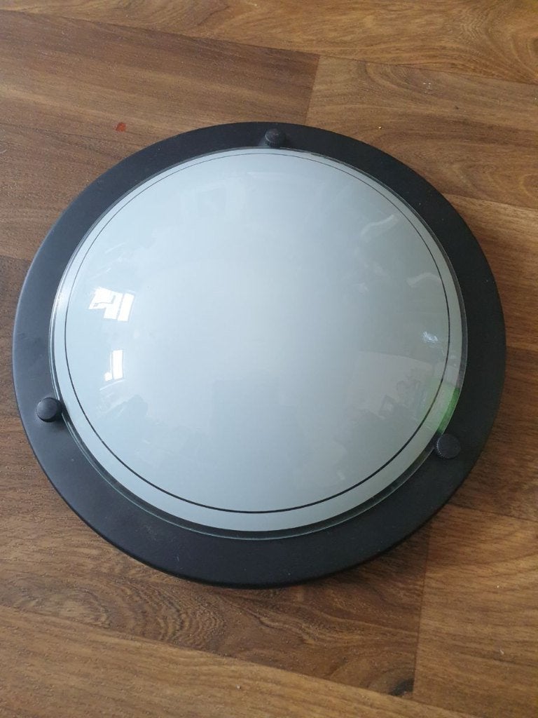 1 x stuk plafondlamp / UFO lamp | 28 cm diameter, Ophalen, Gebruikt, Modern, Zwart