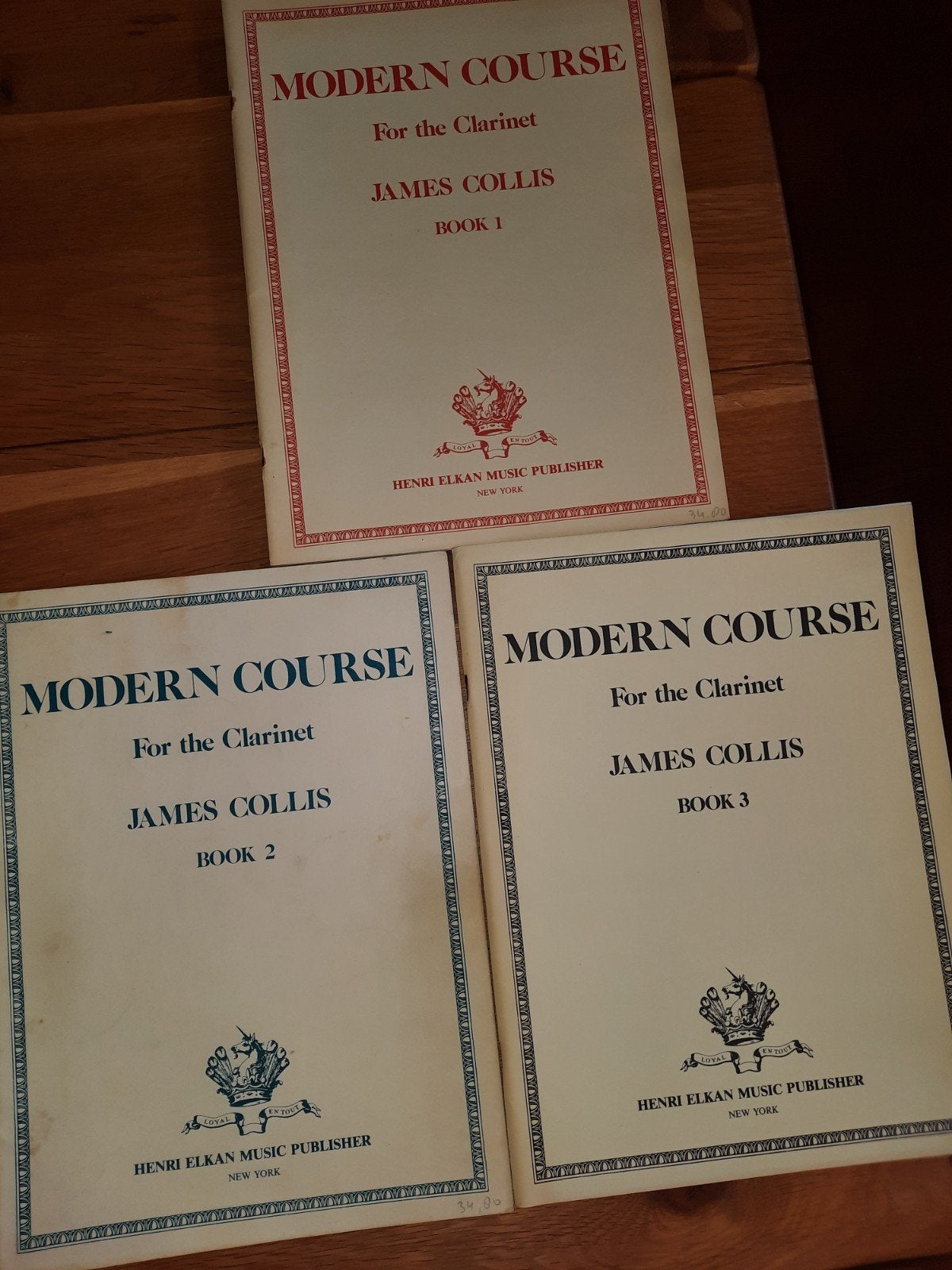 lesboeken klarinet: modern course clarinet deel 1 + 2 + 3, Gebruikt, Overige genres, Les of Cursus, Ophalen of Verzenden