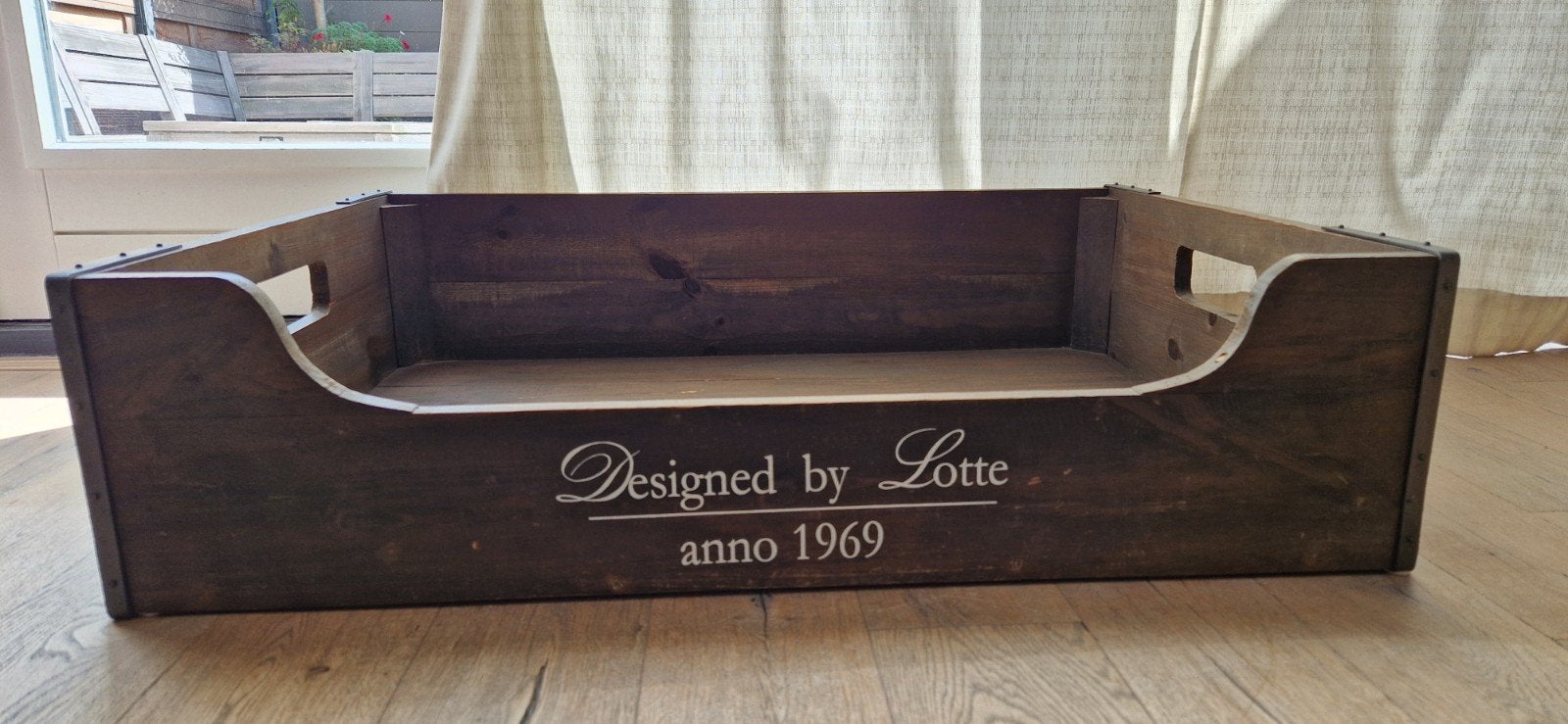 Houten hondenmand designed by lotte 70X100cm, Ophalen, Zo goed als nieuw, Overige