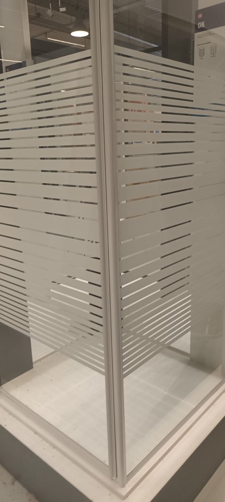 Nieuwe douchedeur 190x75 cm gehard glas met streepmotief, Huis en Inrichting, Ophalen of Verzenden, Nieuw