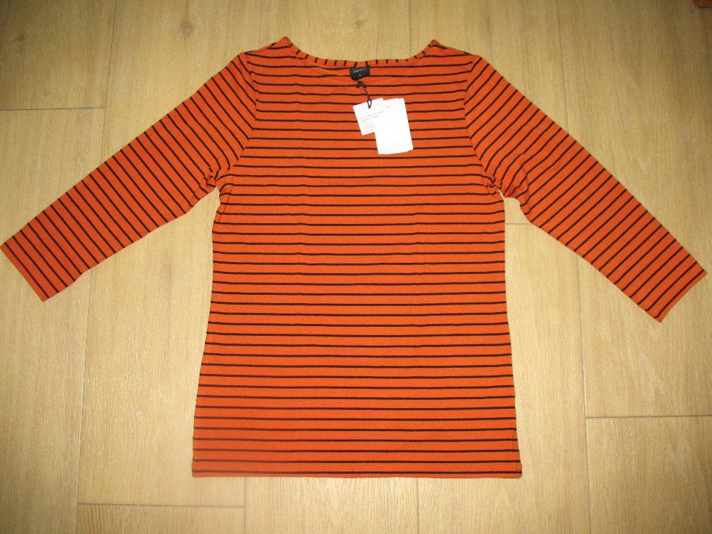 Nanso Top Roest met Zwart Streepje Maat S, Nanso, Zwart, Nieuw, Ophalen of Verzenden