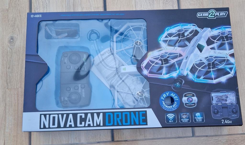 Nieuwe Nova Cam Drone met Camera en LED-verlichting, Audio, Tv en Foto, Drones, Basiskwaliteit, Overige merken, Nieuw, Minder dan 100 meter