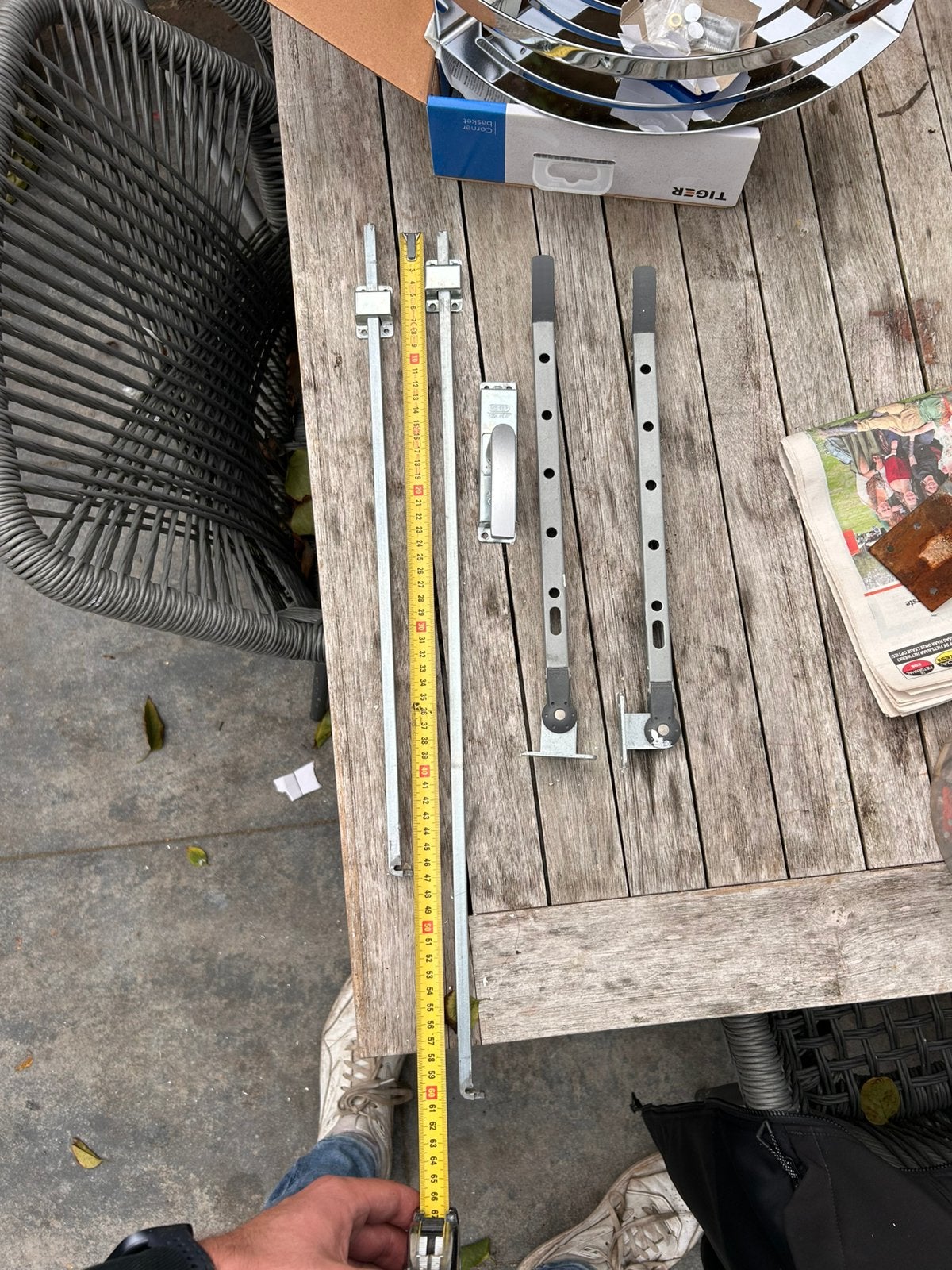 2x raamespagnolet, Ophalen of Verzenden, Zo goed als nieuw, Rvs, Klink of Kruk