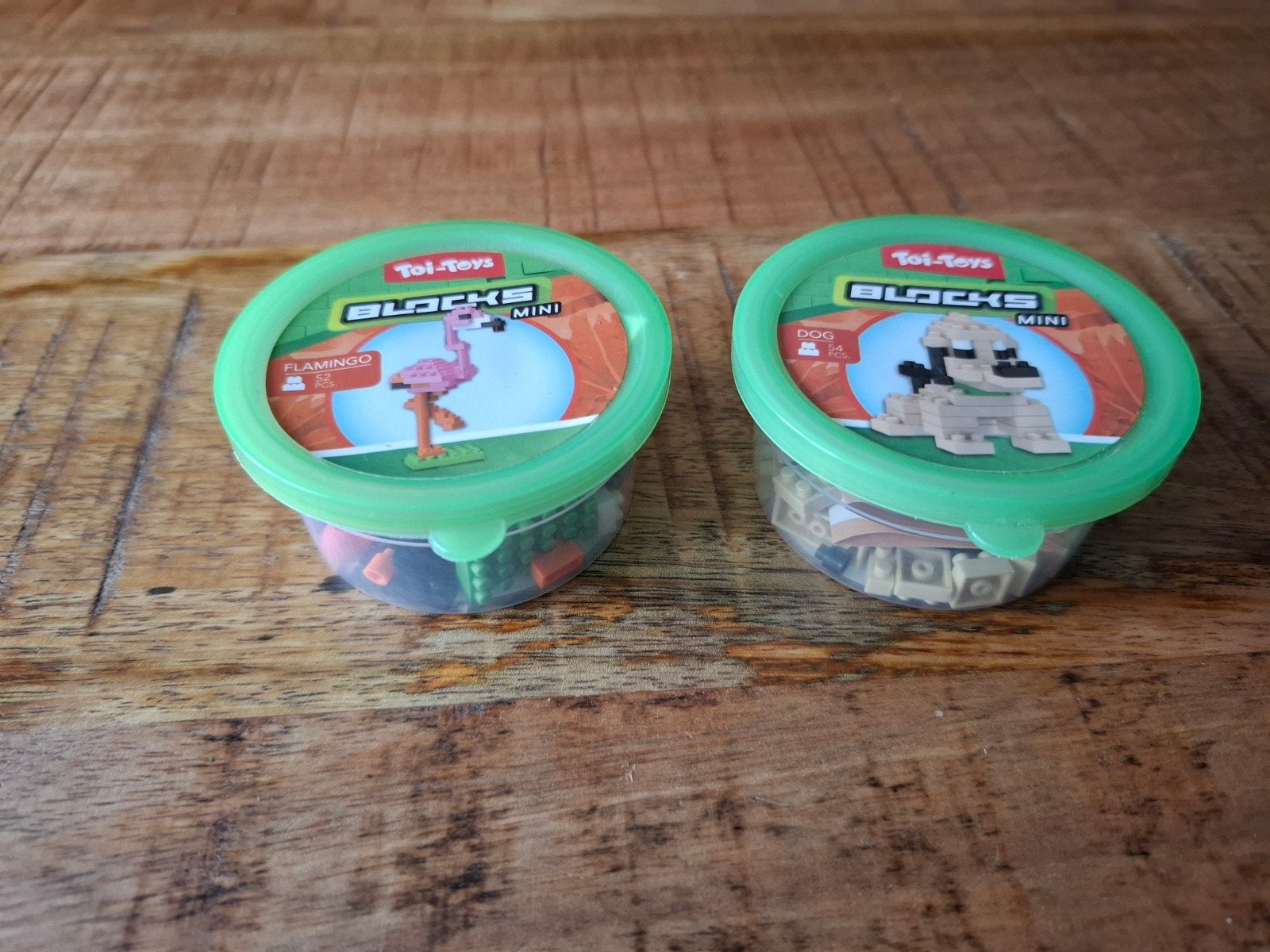 Twee T-Toys Blocks Mini sets: Flamingo en Hond, Ophalen of Verzenden