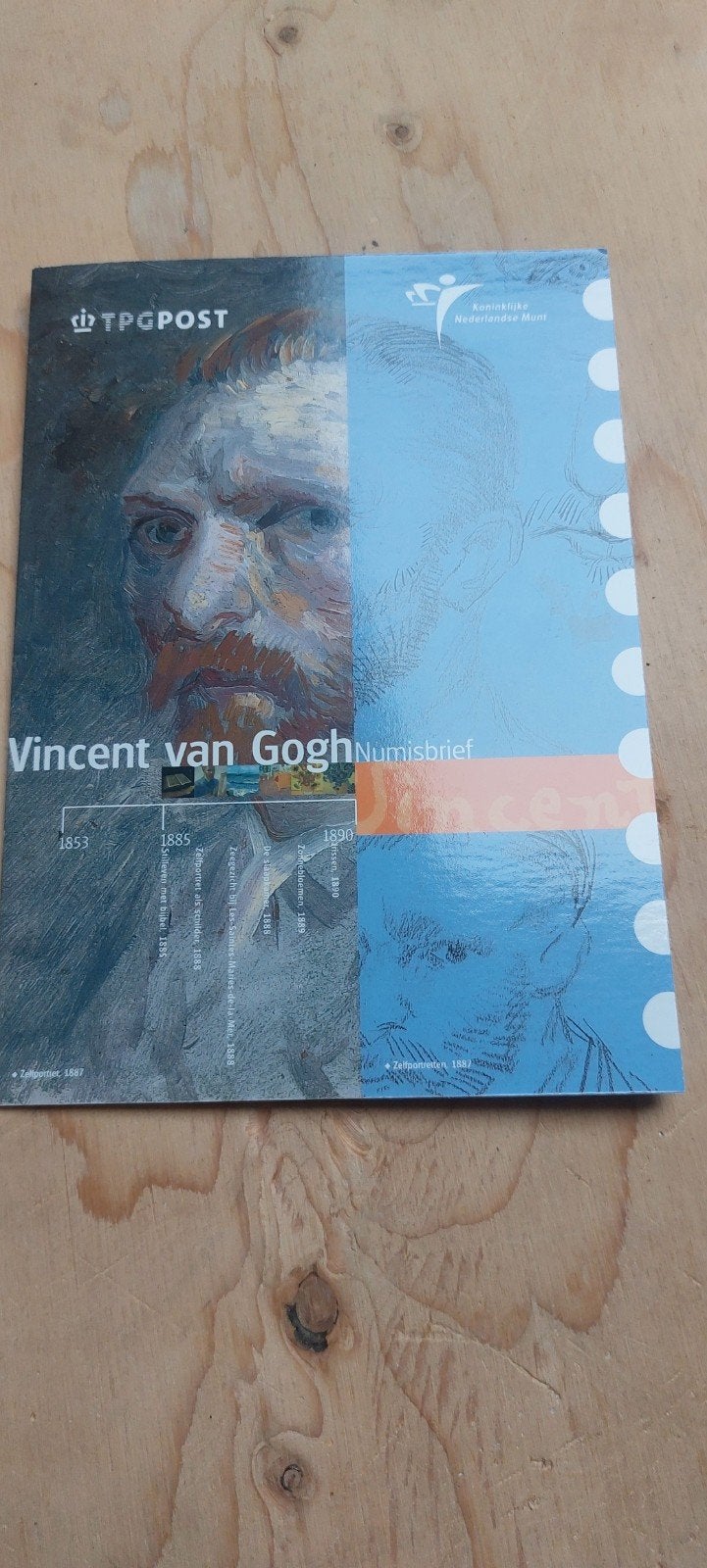 Zilveren Van Gogh Vijfje met postzegelvelletje - Numisbrief, Setje, Koningin Beatrix, Zilver, Euro's