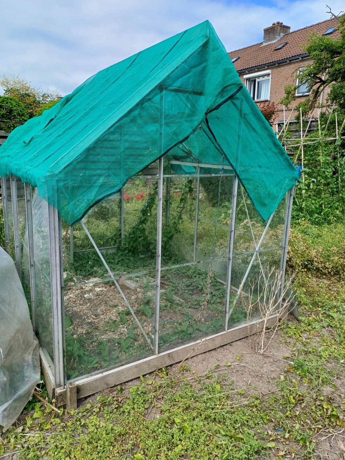 Gebruikte Kweekkas met Schaduwdoek, Ophalen of Verzenden, Glas, Gebruikt, Aluminium