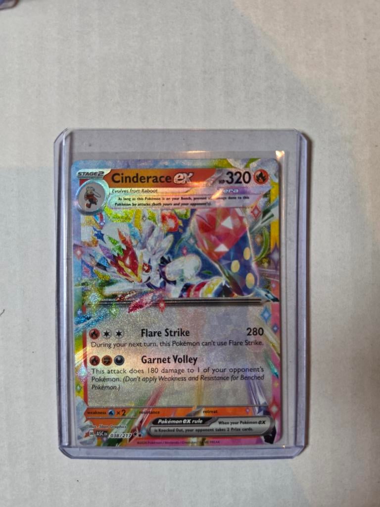 Cinderace ex Pokémon kaart (Foil) - Zo goed als nieuw, Ophalen of Verzenden, Zo goed als nieuw, Losse kaart, Foil