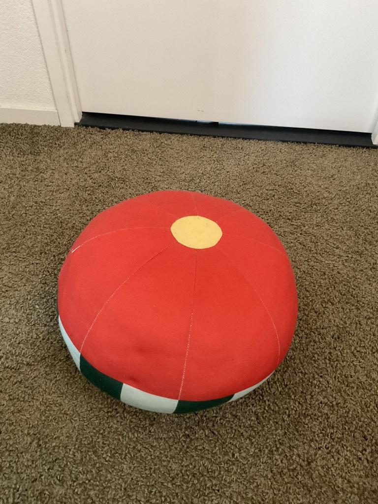 Rond kussen met palmboom patroon, Huis en Inrichting, Ophalen, Gebruikt, Overige kleuren, Rond