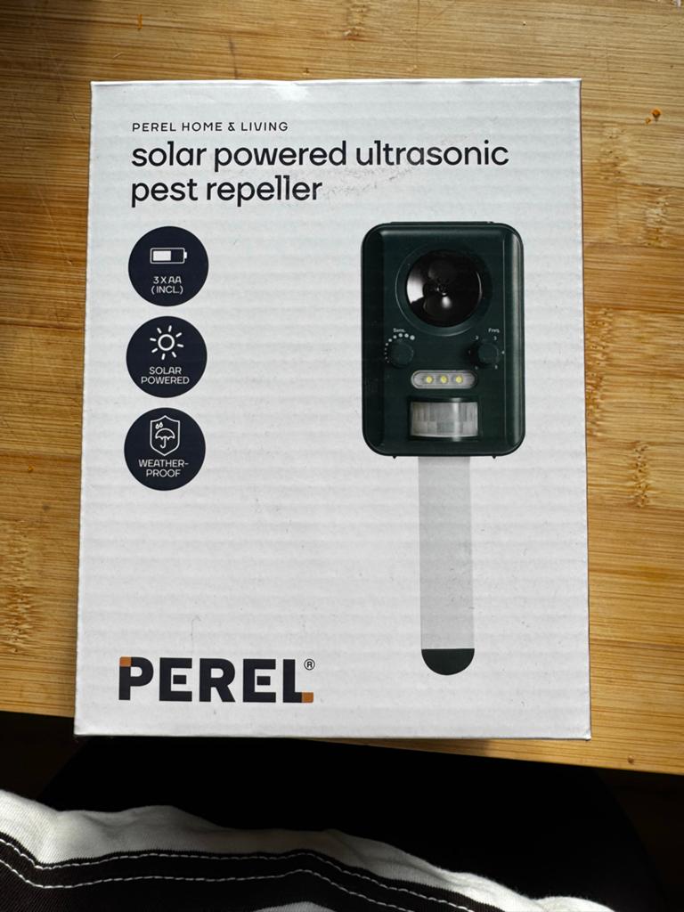 Perel Solar Ultrasone Ongedierteverjager - Weerbestendig, Tuin en Terras, Bestrijdingsmiddelen, Ophalen of Verzenden, Nieuw, Ongediertebestrijding