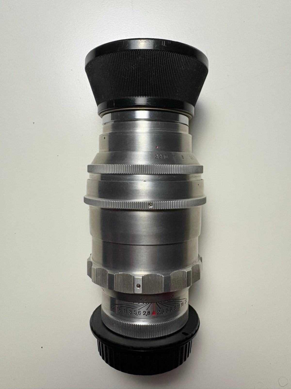 Tair 11 133mm 1:2.8 lens met zonnekap en Canon EF adapter, Overige merken, Gebruikt, Canon EF, Handmatige focus