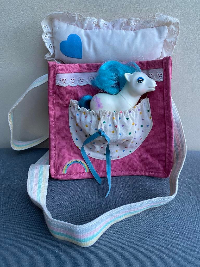 Vintage 80s My Little Pony G1 Baby Sleepy Pie draagzak purse, Ophalen of Verzenden