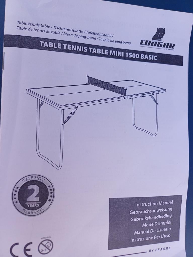 Compacte Pingpong / Tafeltennistafel - 150x67cm, Ophalen of Verzenden, Nieuw, Tafel Indoor, Inklapbaar