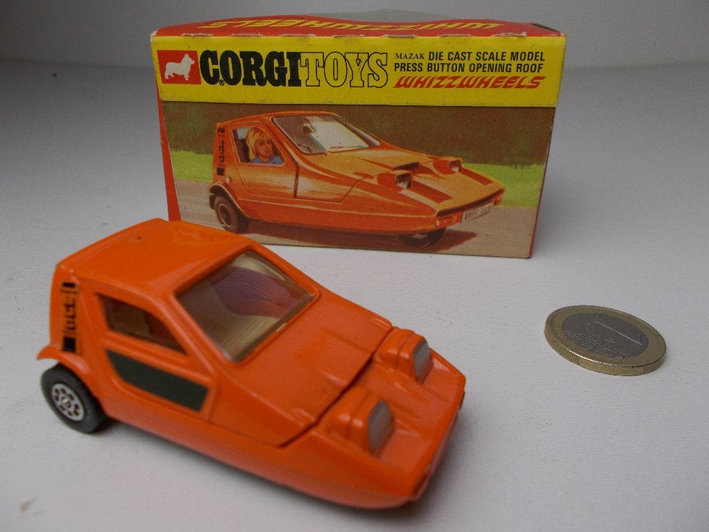 1970 Corgi Toys 389 BOND RELIANT BUG +ORIGINEEL DOOSJE (-C-), Ophalen of Verzenden, Zo goed als nieuw, Auto, Corgi