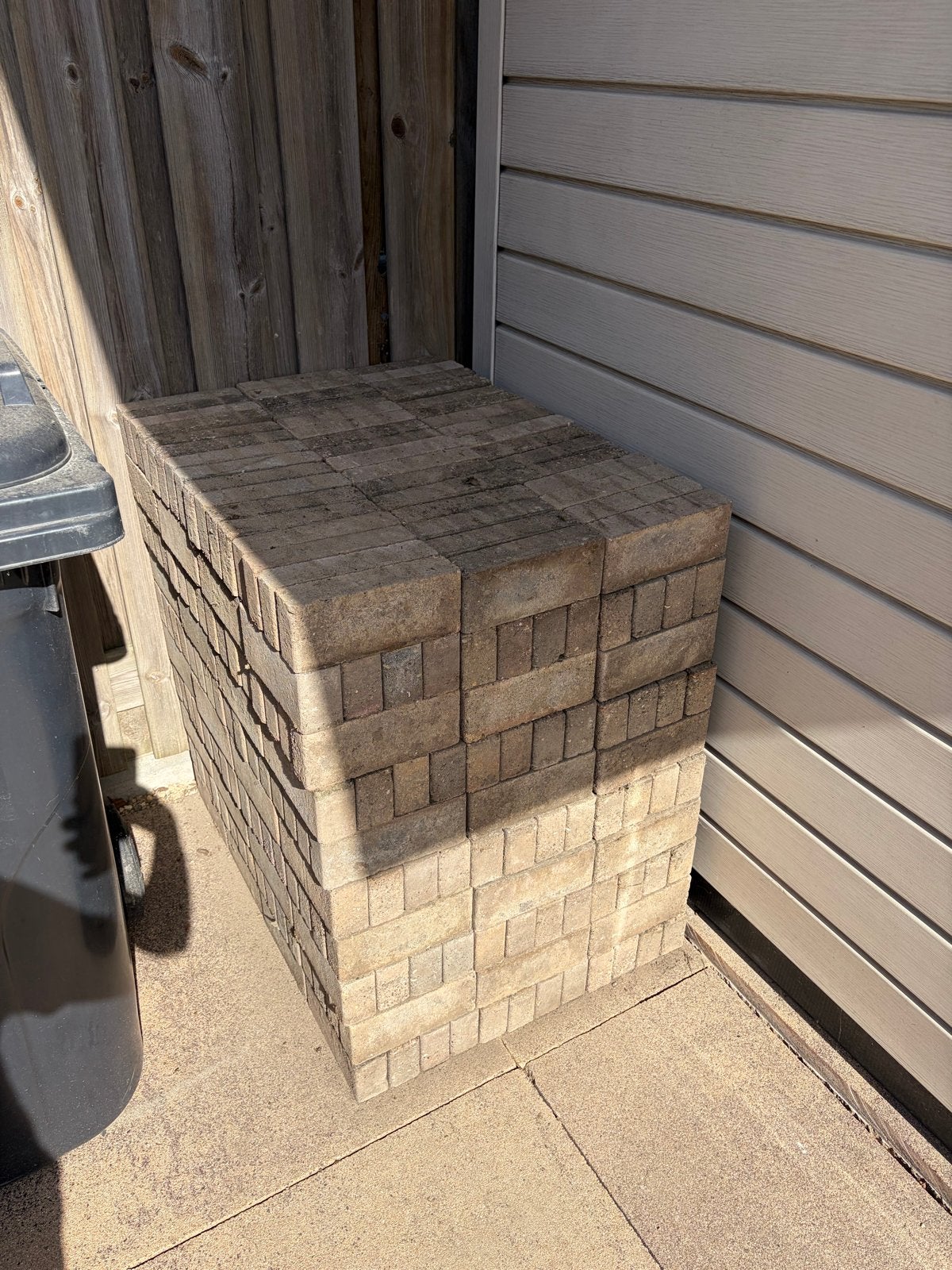 4,8m2 betonklinkers van 20x5cm, Ophalen, Beton, Klinkers