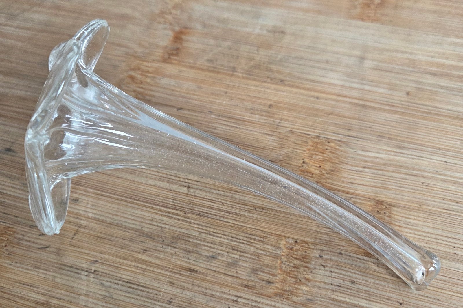 Mooie glazen bloem glaskunst mini vaasje, Ophalen, Zo goed als nieuw, Transparant, Glas