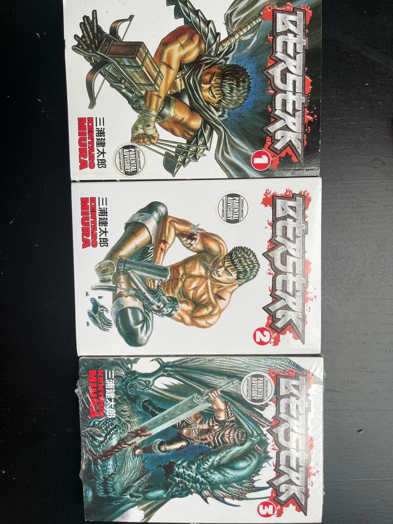 Berserk manga deel 1, 2 en 3, Boeken, Strips | Comics, Meerdere comics, Ophalen of Verzenden, Gelezen, Japan (Manga)