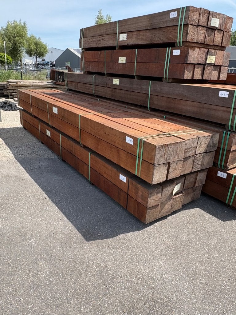 ware hardhouten palen 200x200 mm | Tot 6 meter, Ophalen, Nieuw, Balk, Overige houtsoorten
