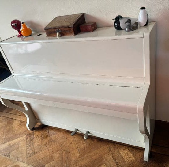 Zimmerman Piano uit de jaren '60, Ophalen, Gebruikt, Wit, Piano