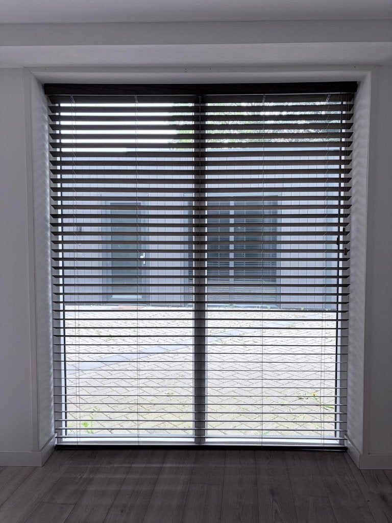Houten Jaloezieen/Wooden Blinds (195 x 240 cm), Ophalen, Zo goed als nieuw