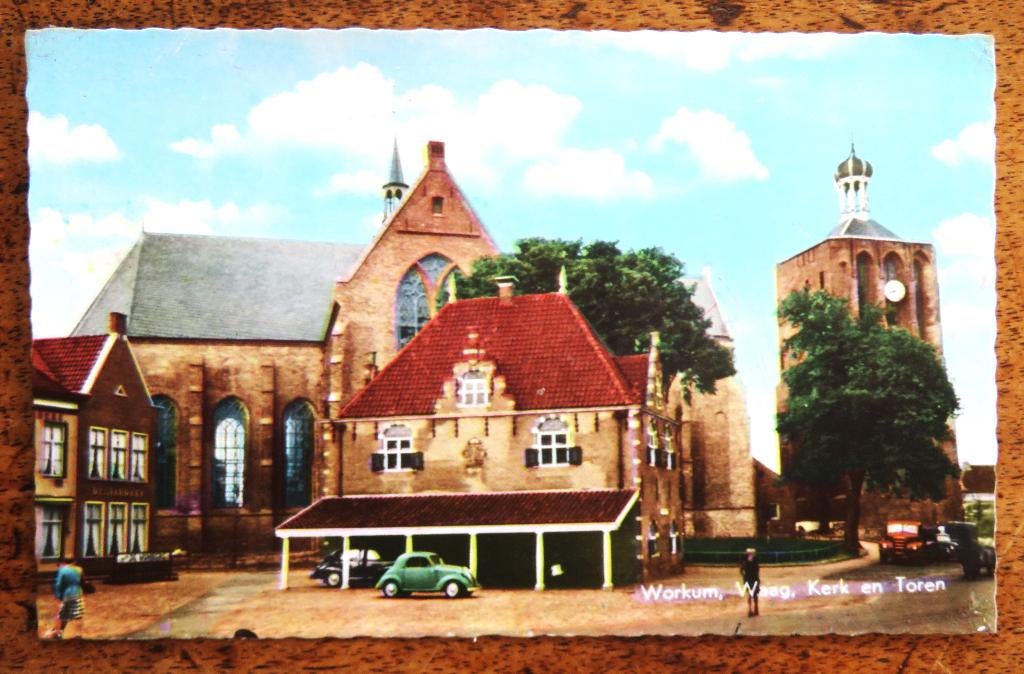 Workum: Waag, Kerk en Toren, Ophalen of Verzenden, Voor 1920, Noord-Brabant