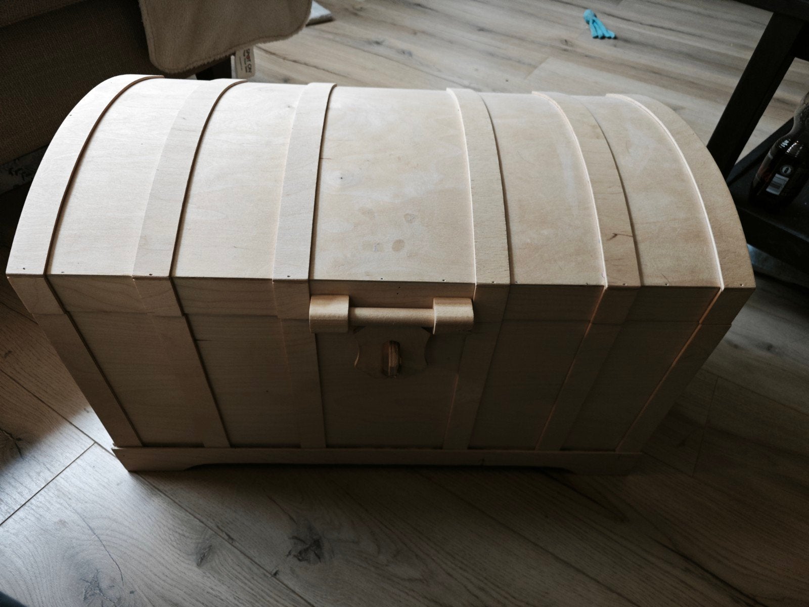 Houten Speelgoedkist Schatkist Blank, Ophalen, Gebruikt, Meubelstuk of Keukentje