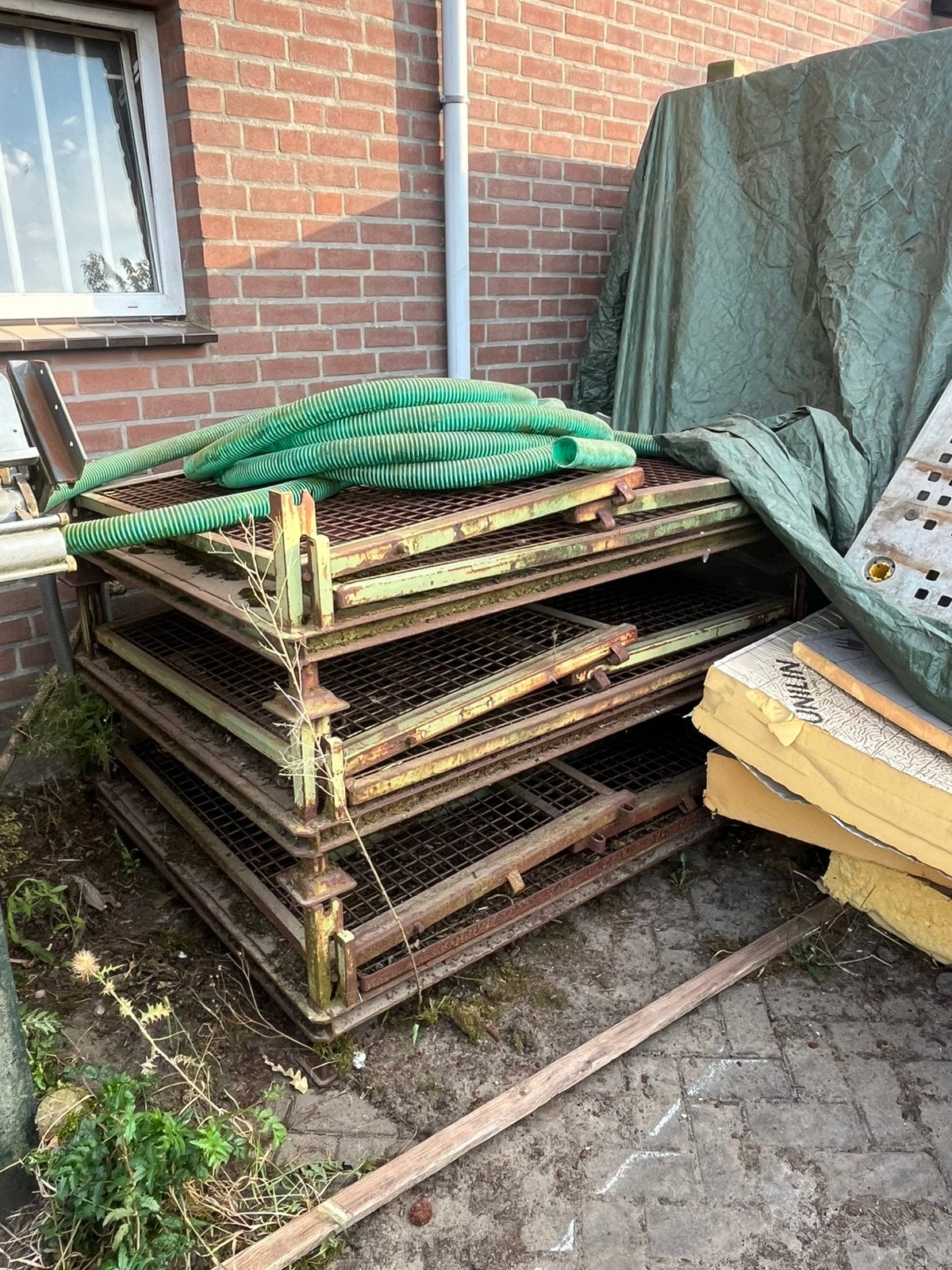 Drie stuks Gitterbox , gaaskooi , gaascontainer, Ophalen, Doos, 100 cm of meer, Opvouwbaar